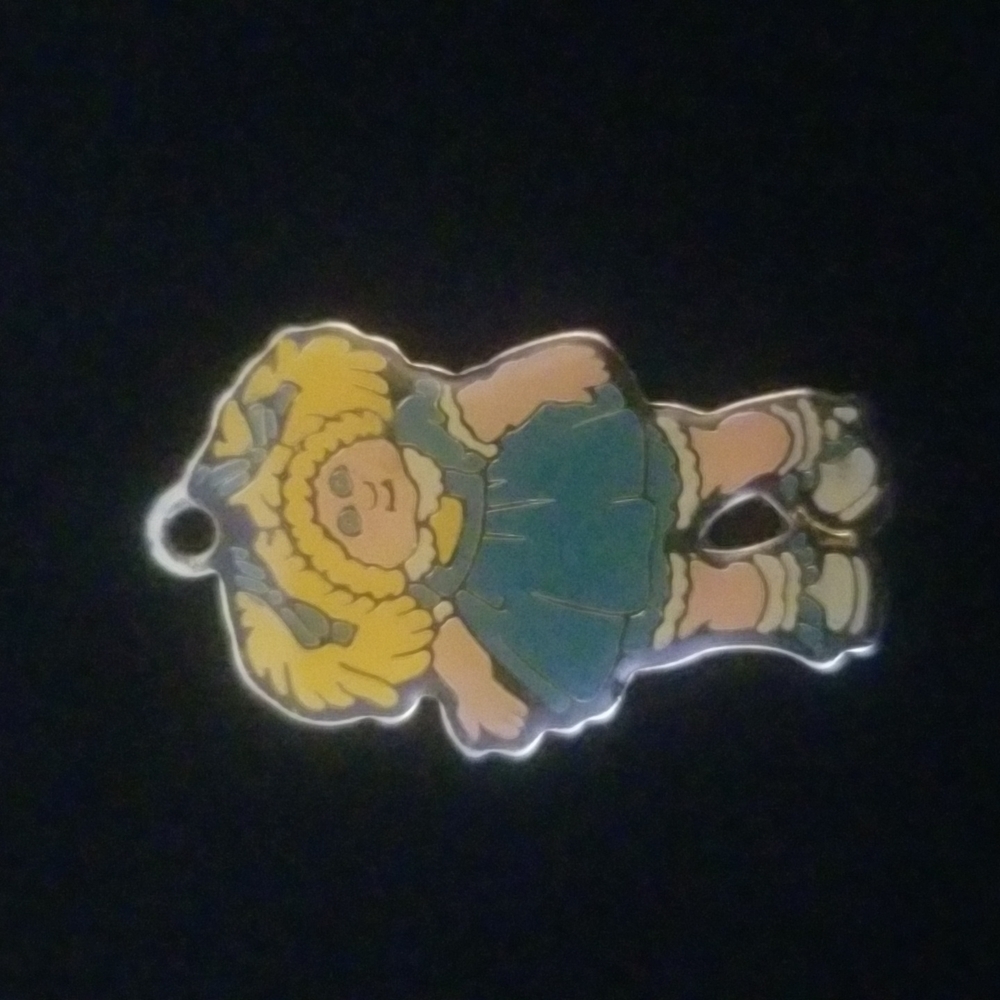 Vintage 1983 Cabbage Patch Kids pendant 1.25 inches tall